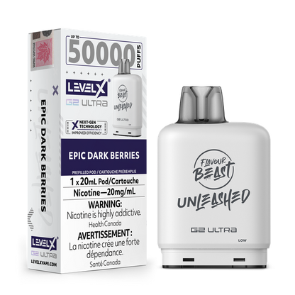 FLAVOUR BEAST UNLEASHED LEVEL X G2 ULTRA PODS 50K PUFFS