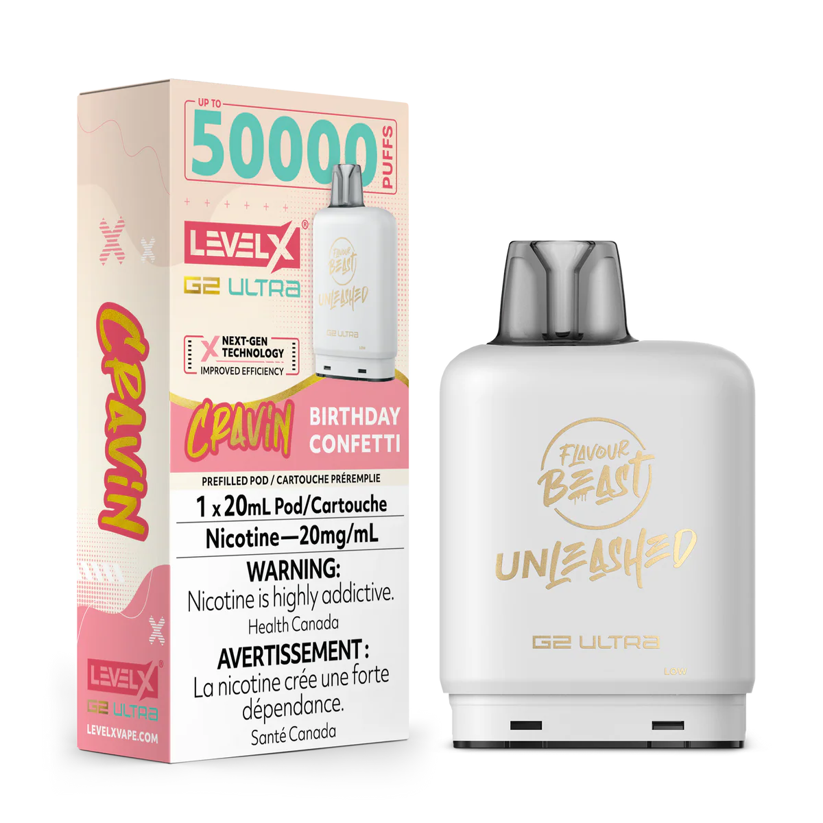 FLAVOUR BEAST UNLEASHED LEVEL X G2 ULTRA PODS 50K PUFFS