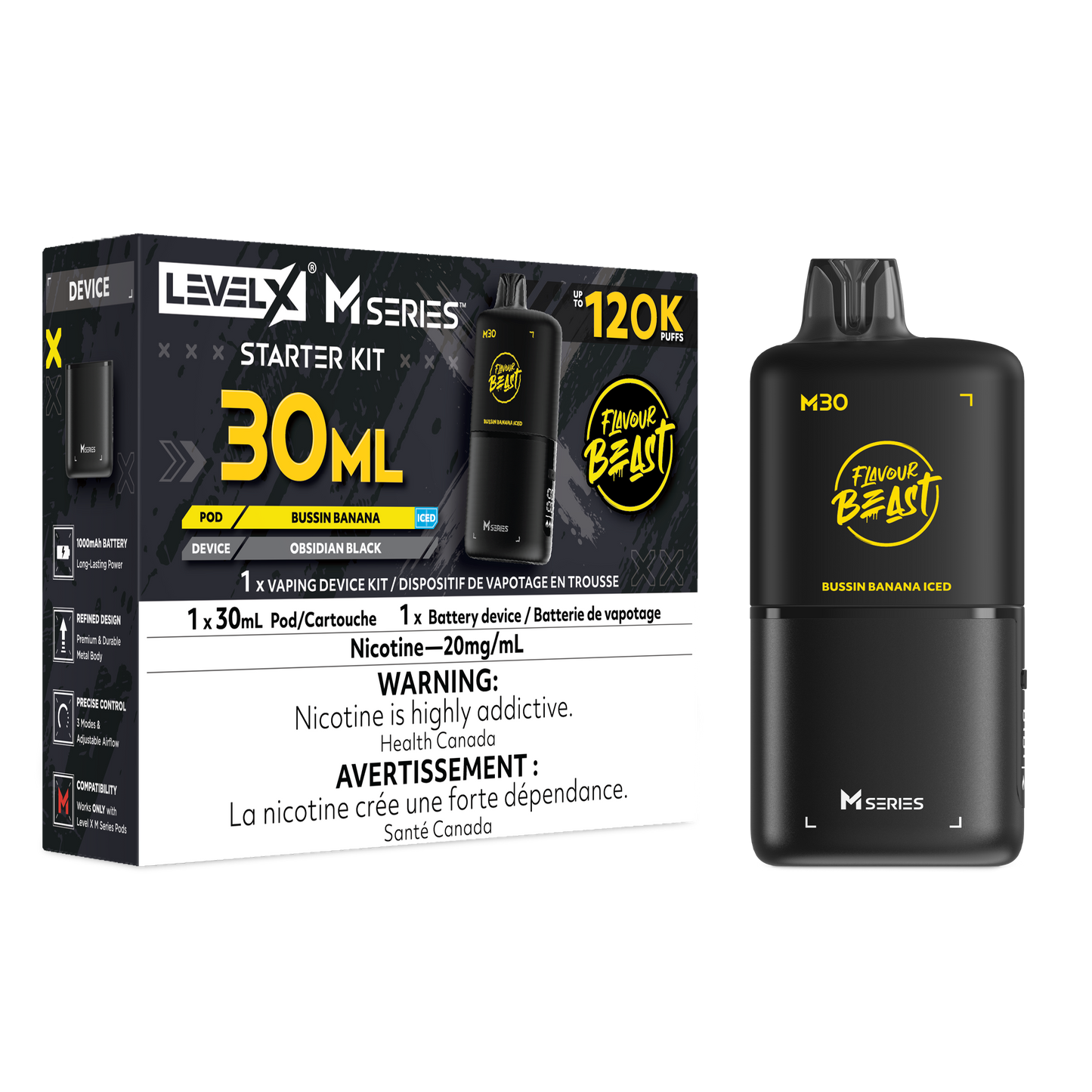 FLAVOUR BEAST LEVEL X M30 STARTER KIT 120K PUFFS