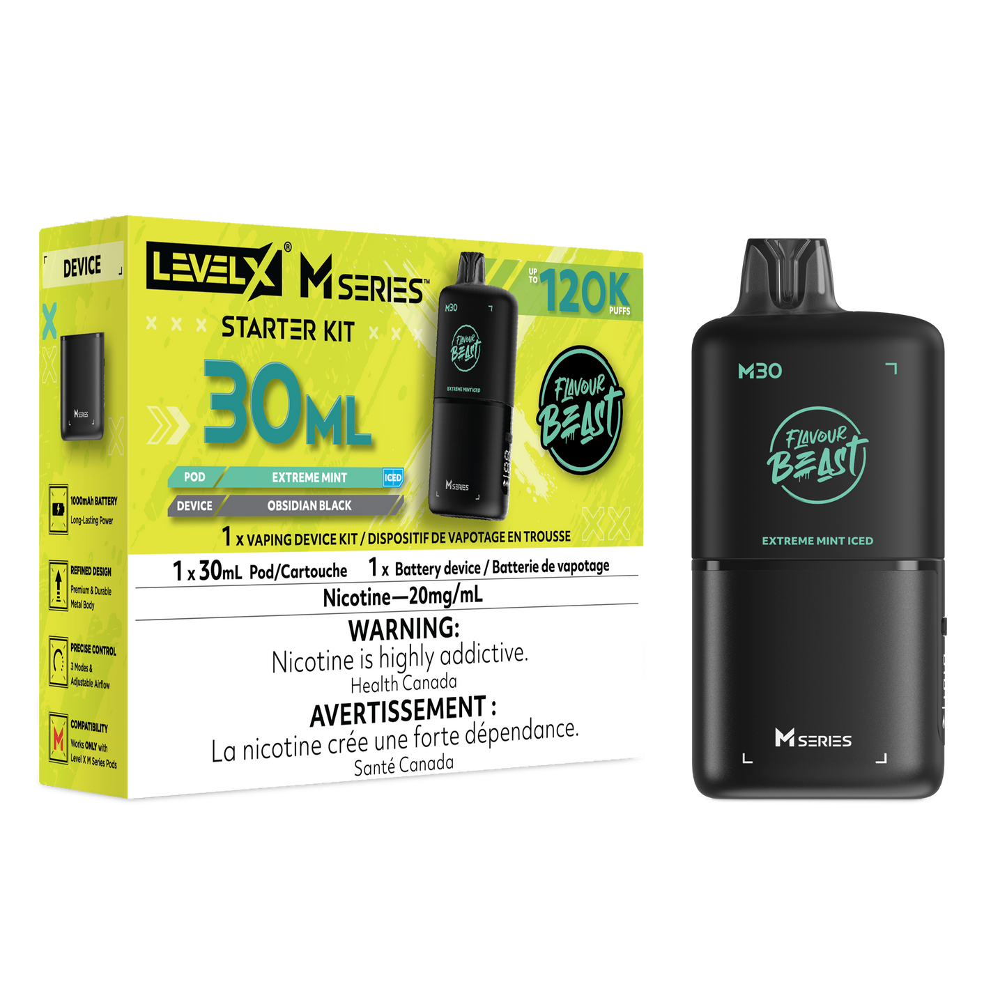 FLAVOUR BEAST LEVEL X M30 STARTER KIT 120K PUFFS