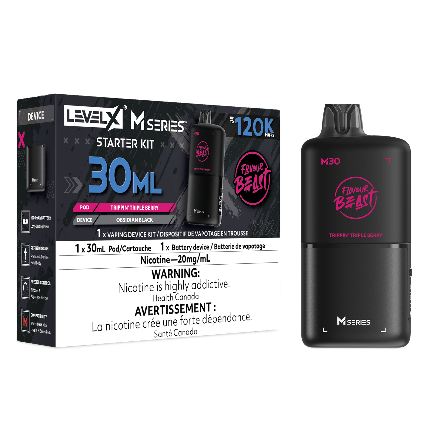 FLAVOUR BEAST LEVEL X M30 STARTER KIT 120K PUFFS
