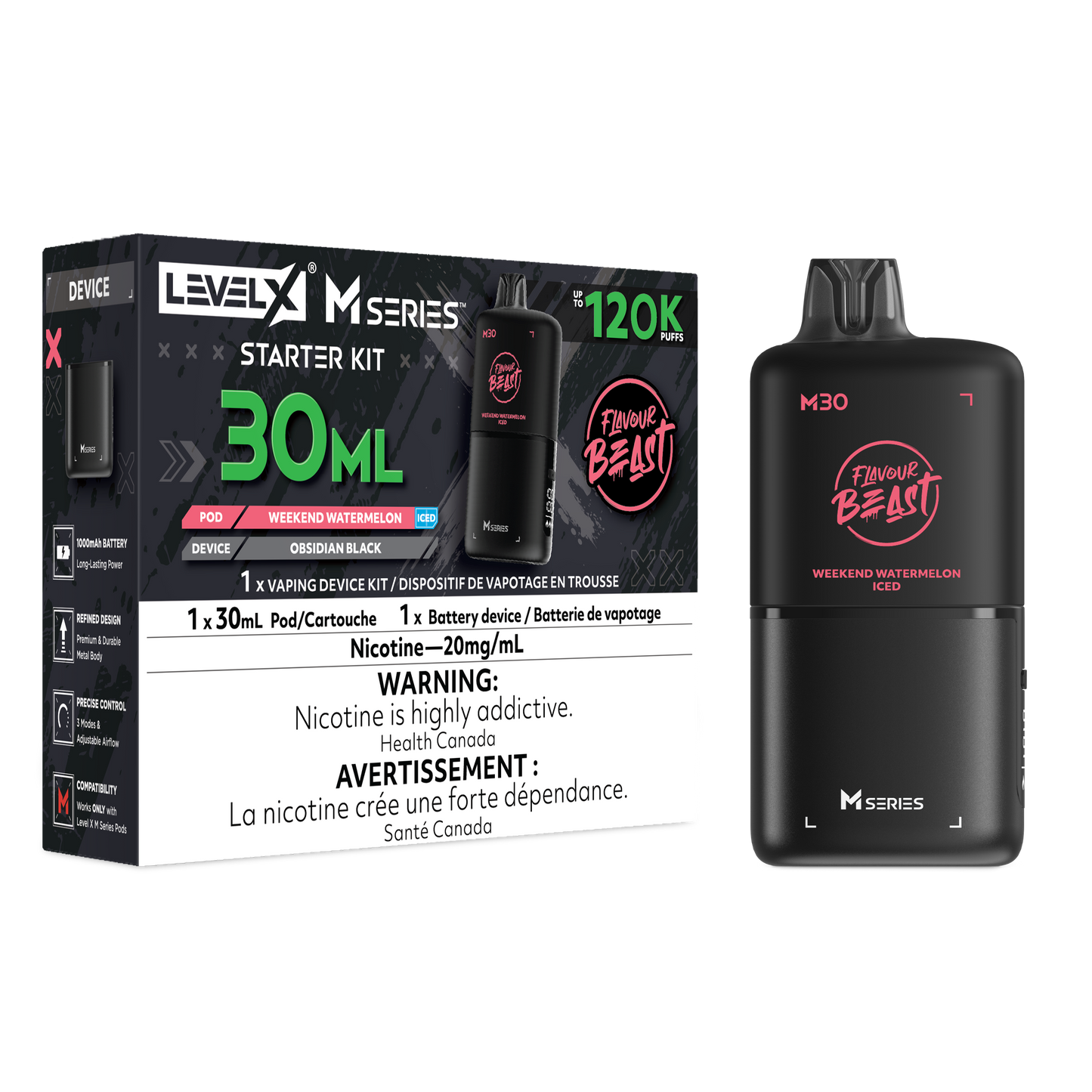 FLAVOUR BEAST LEVEL X M30 STARTER KIT 120K PUFFS