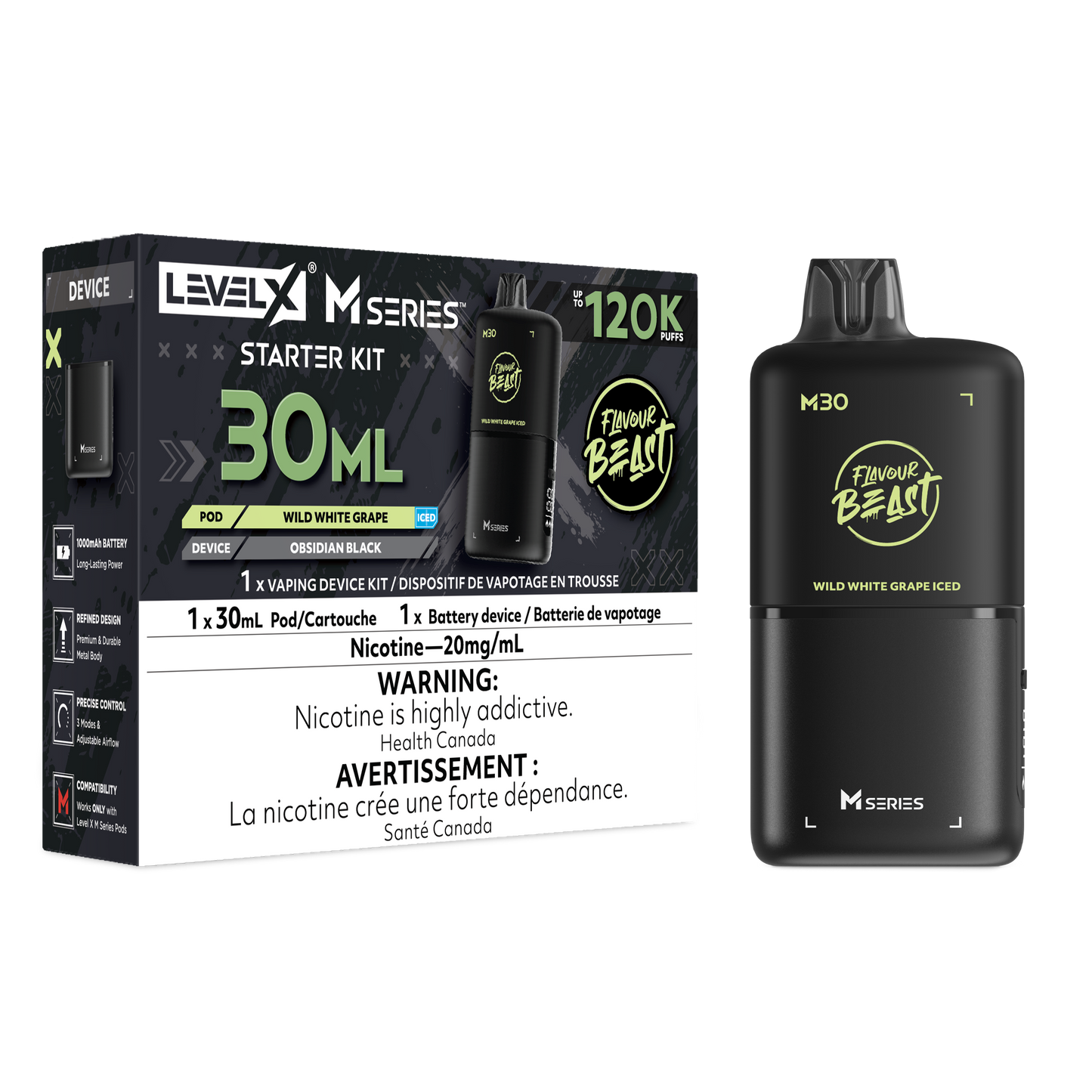 FLAVOUR BEAST LEVEL X M30 STARTER KIT 120K PUFFS