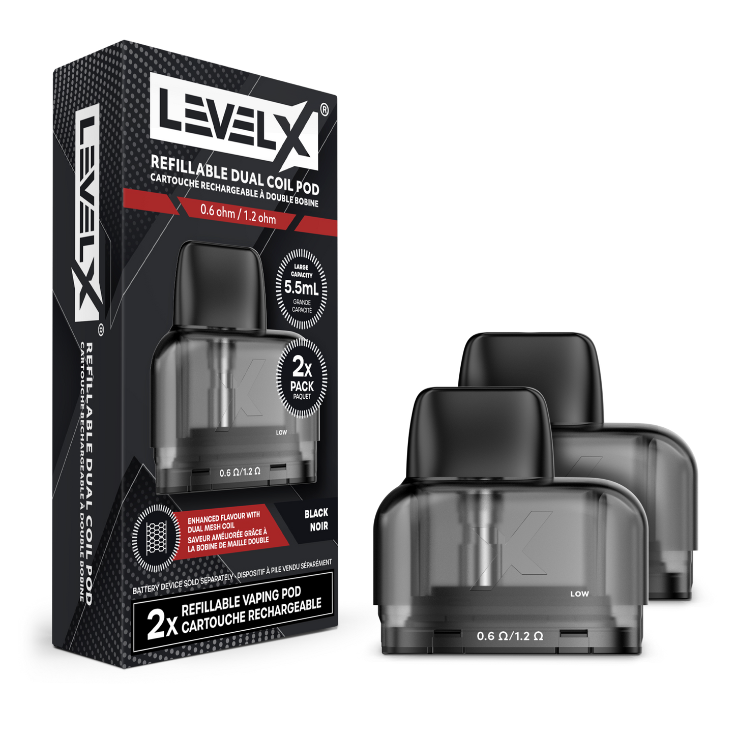 LEVEL X REFILLABLE EMPTY POD 5.5ml