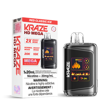 KRAZE HD MEGA 2.0 20K PUFF DISPOSABLE (ON)